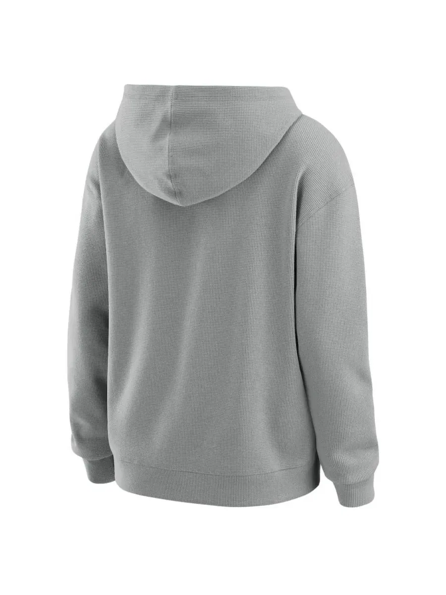 Комплект из худи с капюшоном и лонгслива и брюк Waffle-Knit New York Yankees WEAR by Erin Andrews — изображение 8 из 9, серый