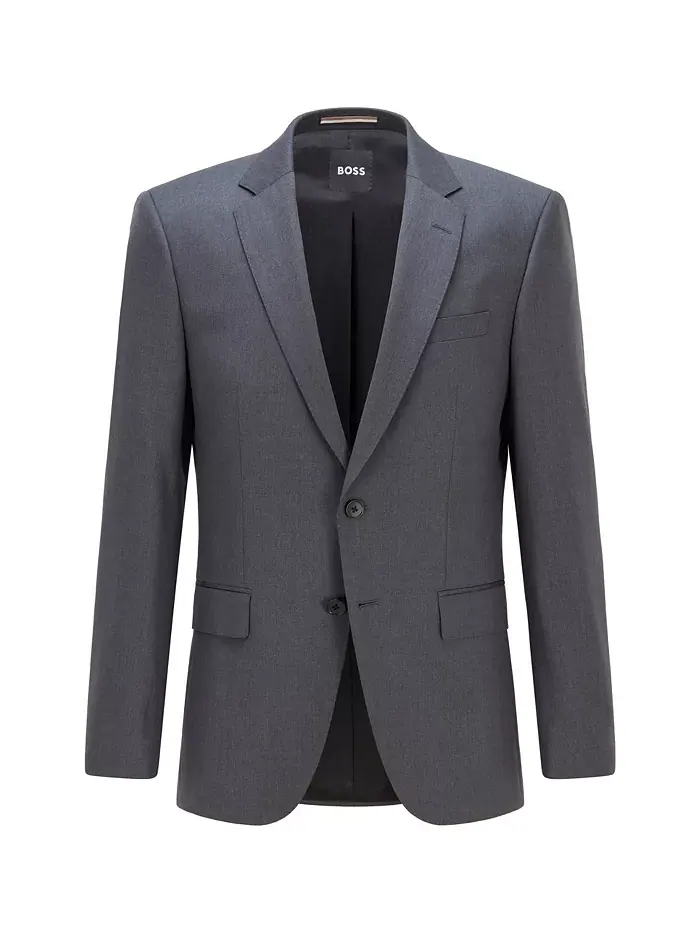 BOSS Мужской однобортный пиджак Hugo Boss — изображение 3 из 4, темный серый