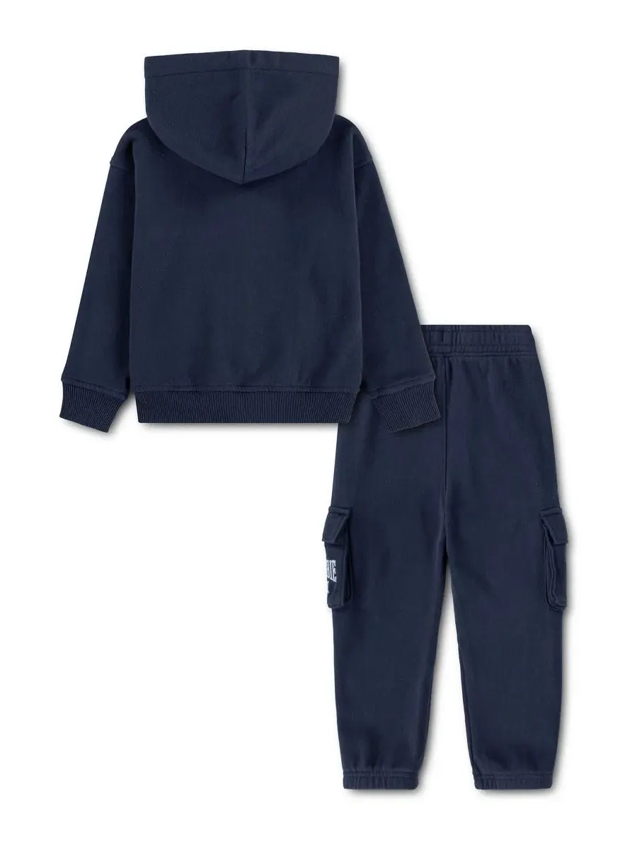 Детский комплект из худи на молнии и карго-брюк Abercrombie Kids — изображение 2 из 14, синий
