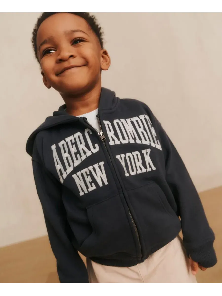 Детский комплект из худи на молнии и карго-брюк Abercrombie Kids — изображение 11 из 14, синий