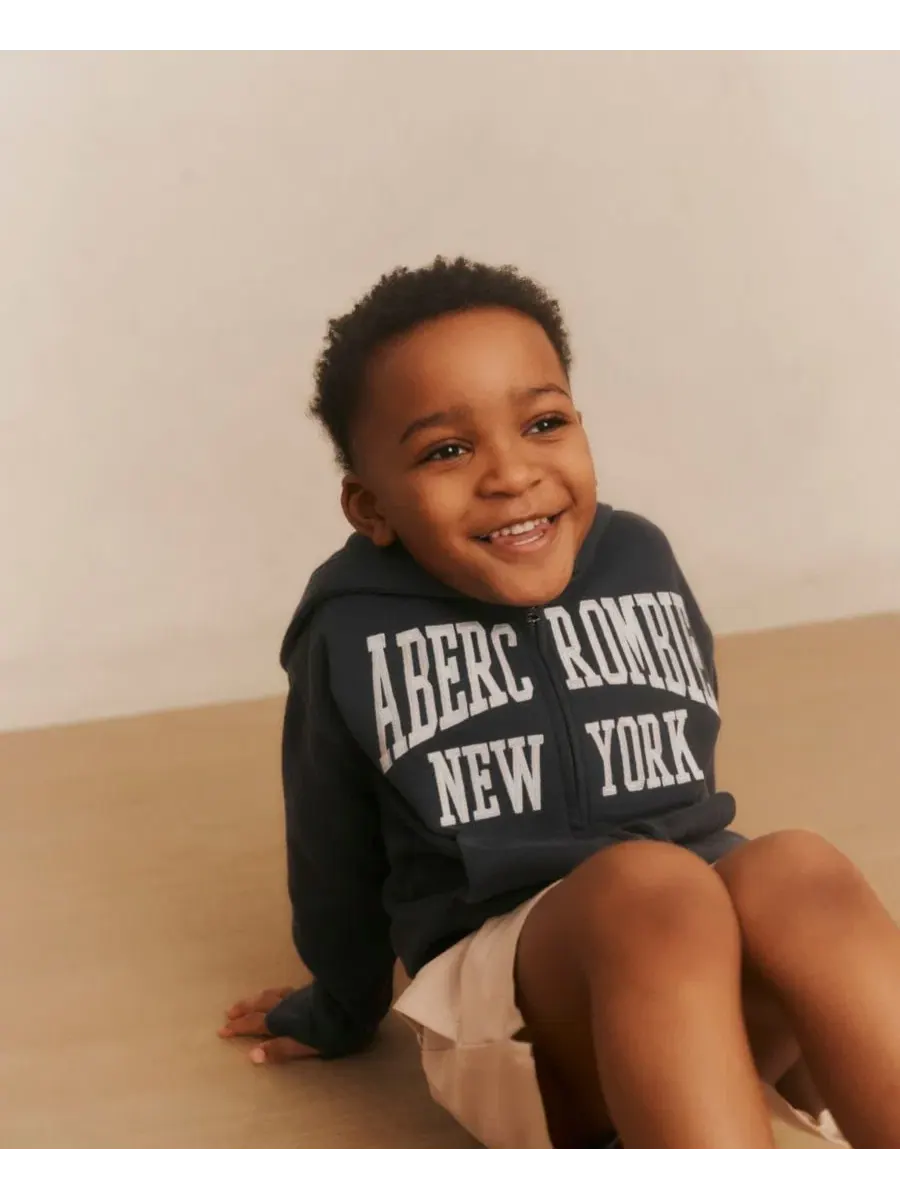 Детский комплект из худи на молнии и карго-брюк Abercrombie Kids — изображение 13 из 14, синий