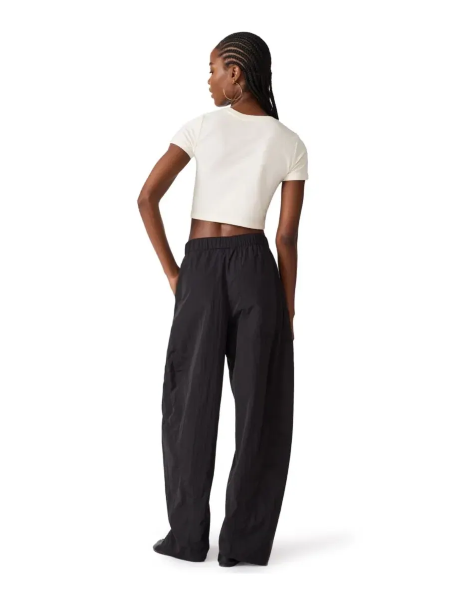 Спортивные брюки с заниженной посадкой Khoda Mid-Rise Barrel Track Pants Steve Madden — изображение 5 из 5, черный