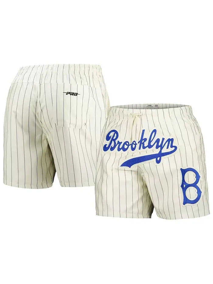 Мужские шорты Brooklyn Dodgers Cooperstown Collection в полоску, ретро-классика