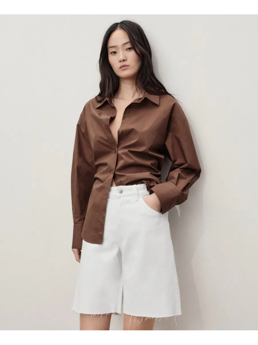 Женские джинсовые шорты с рваным краем MANGO — изображение 3 из 6, белый