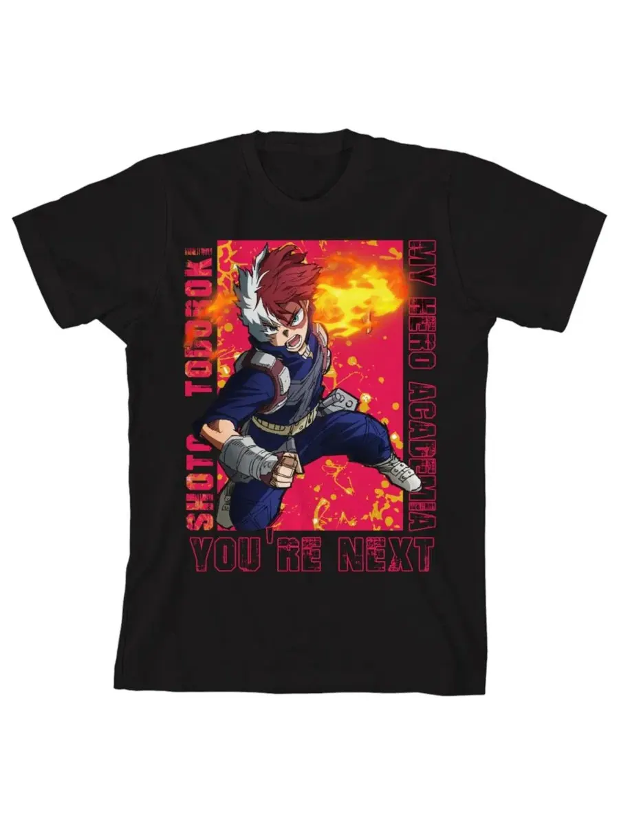 Детская футболка с коротким рукавом «Боевая поза Шото Тодороки» My Hero Academia