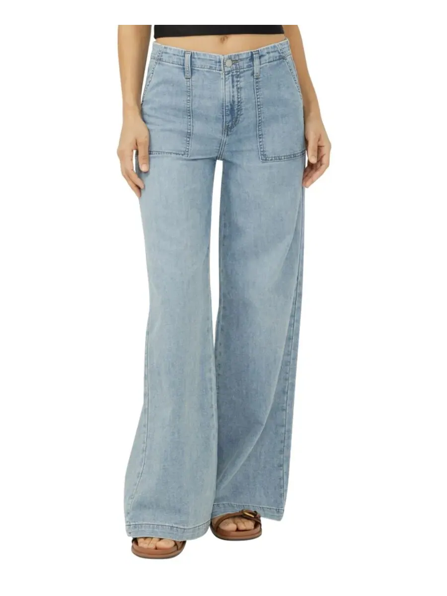 Женские широкие трикотажные джинсы Flex Silver Jeans Co. — изображение 2 из 9, зеленый