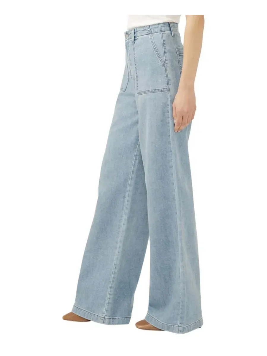 Женские широкие трикотажные джинсы Flex Silver Jeans Co. — изображение 3 из 9, зеленый