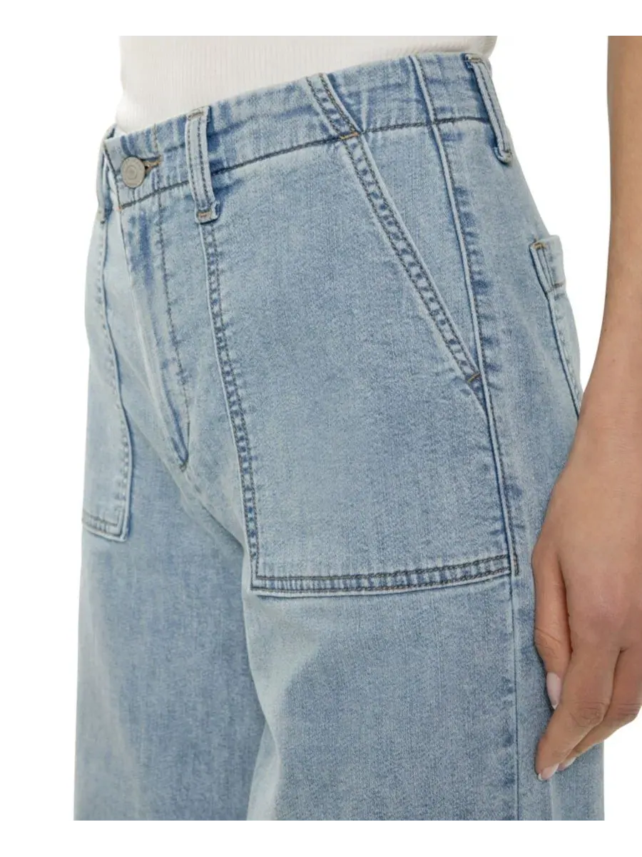 Женские широкие трикотажные джинсы Flex Silver Jeans Co. — изображение 4 из 9, зеленый