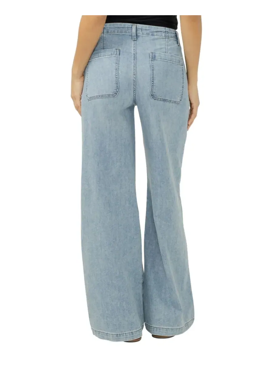 Женские широкие трикотажные джинсы Flex Silver Jeans Co. — изображение 6 из 9, зеленый