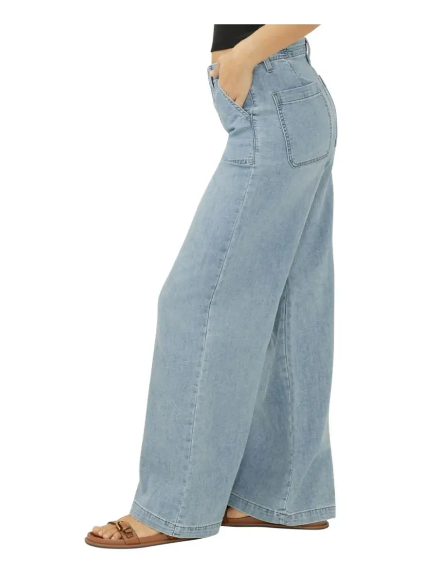 Женские широкие трикотажные джинсы Flex Silver Jeans Co. — изображение 8 из 9, зеленый