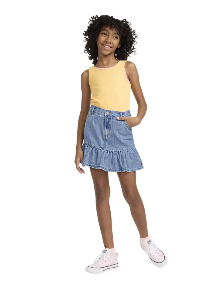 Мини-юбка с оборками для девочек 7-16 лет Levi's — 3