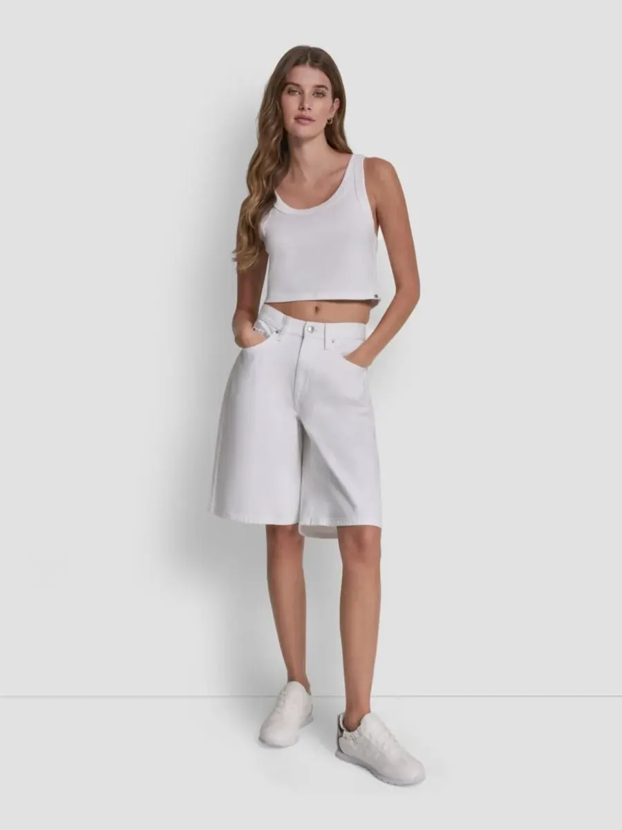 Женские джинсовые шорты-бермуды со средней посадкой DKNY Jeans