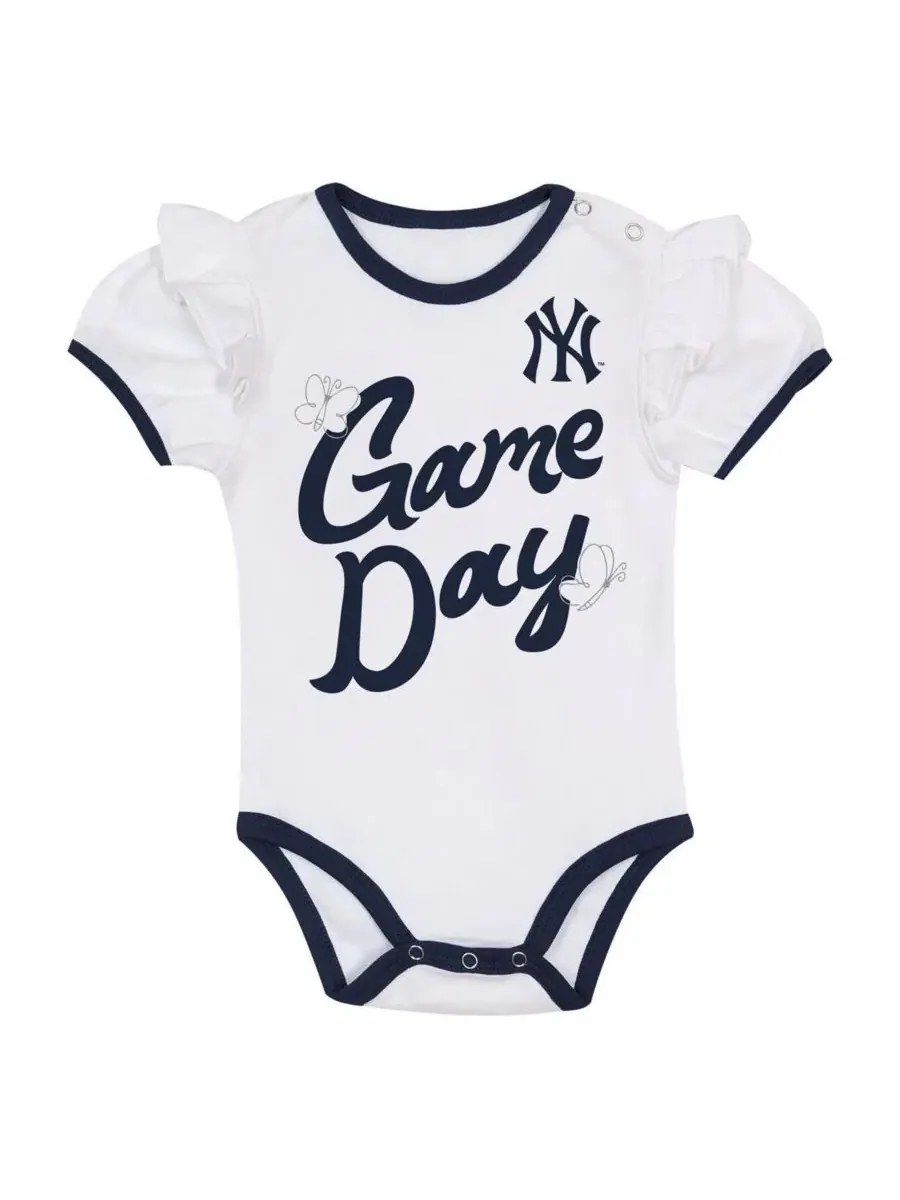 Комплект из боди, повязки на голову и юбки New York Yankees Baby Girls 3-Piece Outerstuff — изображение 2 из 5