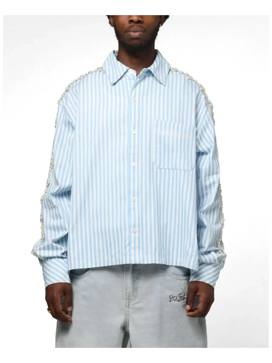 Длинный рукав с полным пуговичным фронтом, модель Pearl Button Up Shirt Loiter