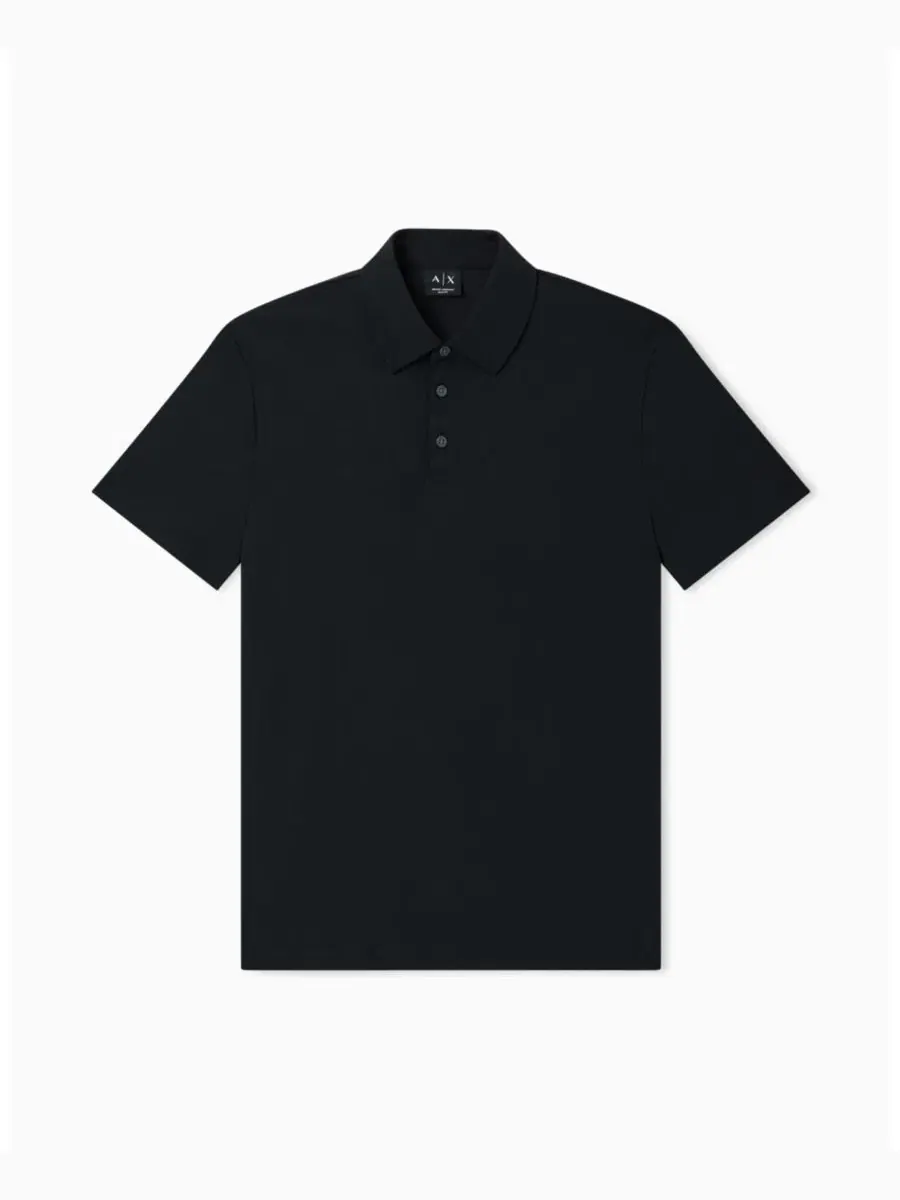 Мужская поло-рубашка с коротким рукавом для поездок на работу A|X Armani Exchange — изображение 3 из 5, черный