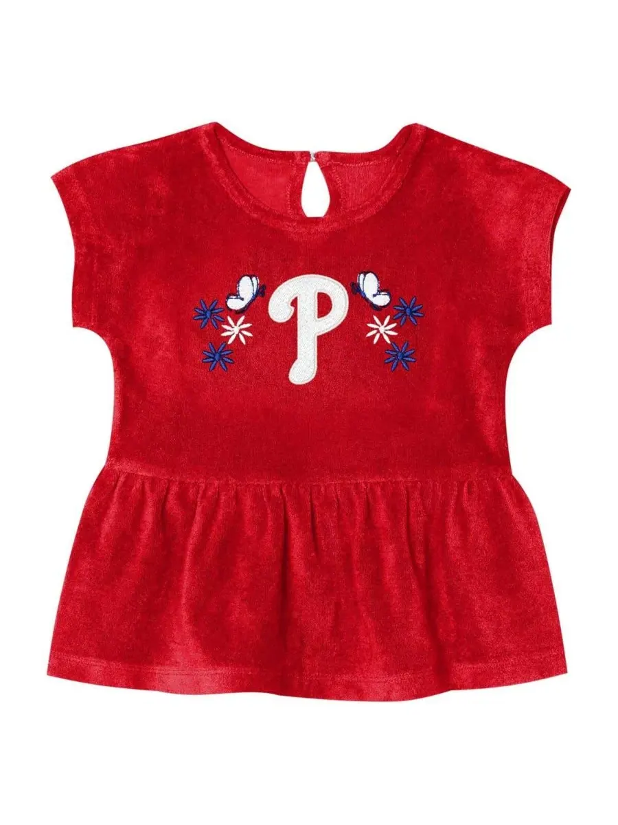 Комплект футболки и шорт из хлопка Philadelphia Phillies Hop Base Fashion Outerstuff — изображение 2 из 5, красный