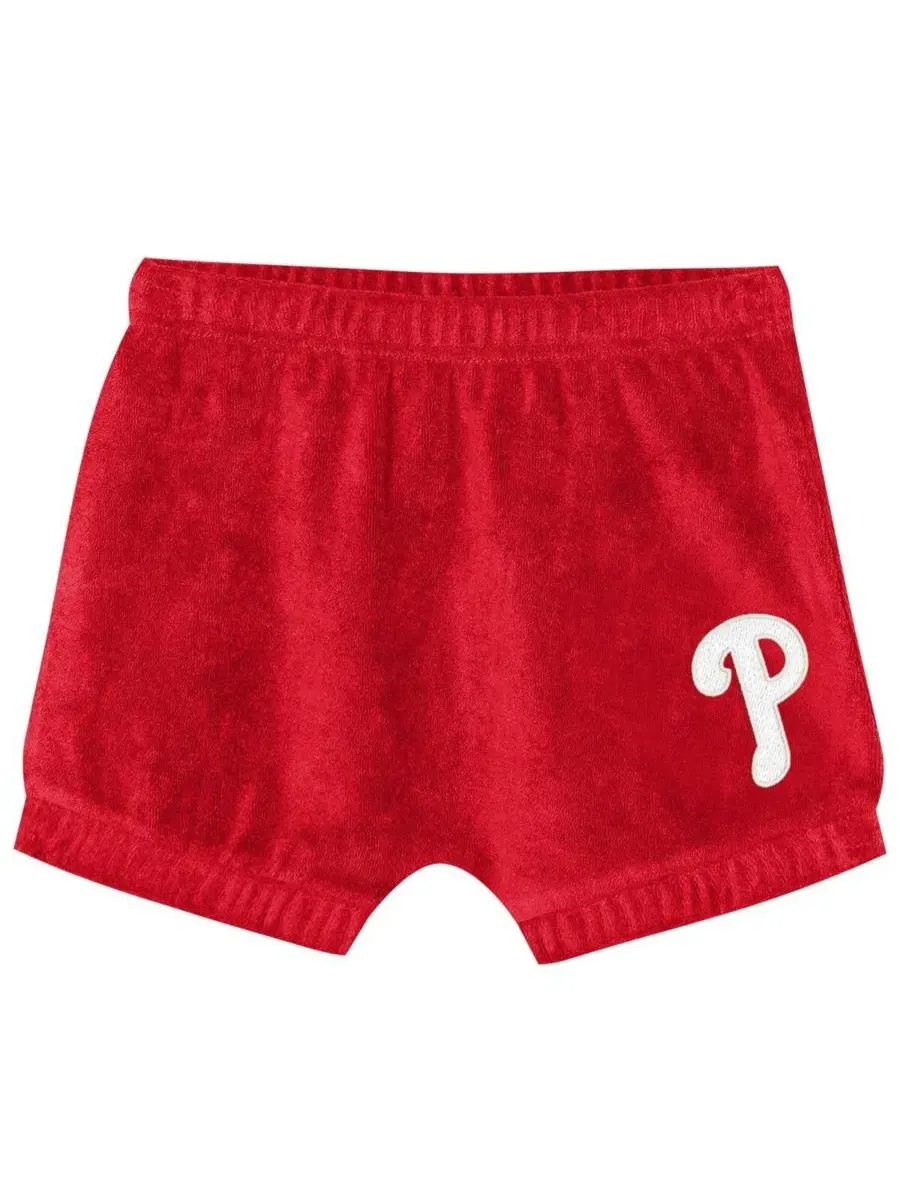 Комплект футболки и шорт из хлопка Philadelphia Phillies Hop Base Fashion Outerstuff — изображение 4 из 5, красный