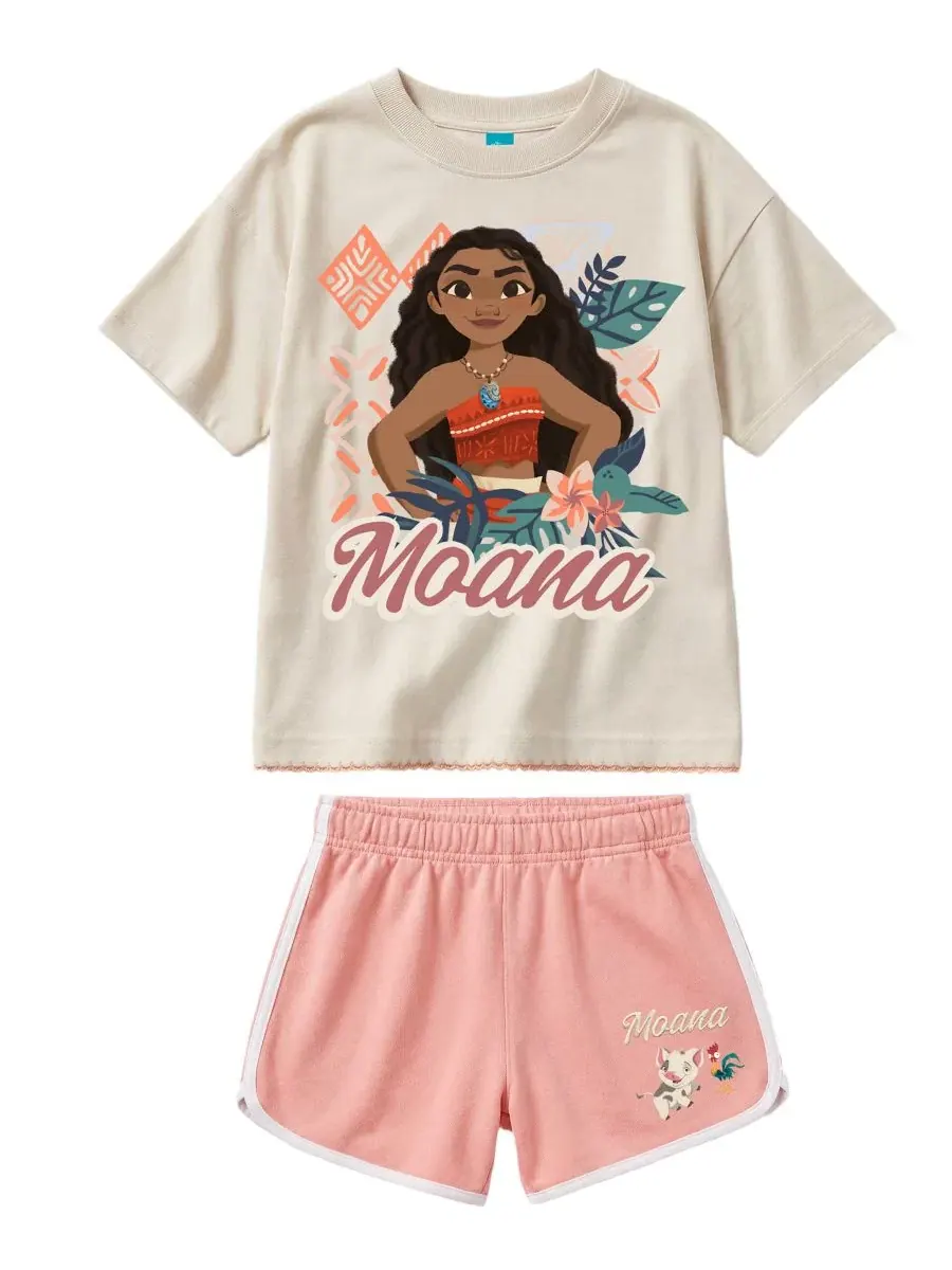 Комплект из футболки и шорт с принтом Moana Disney