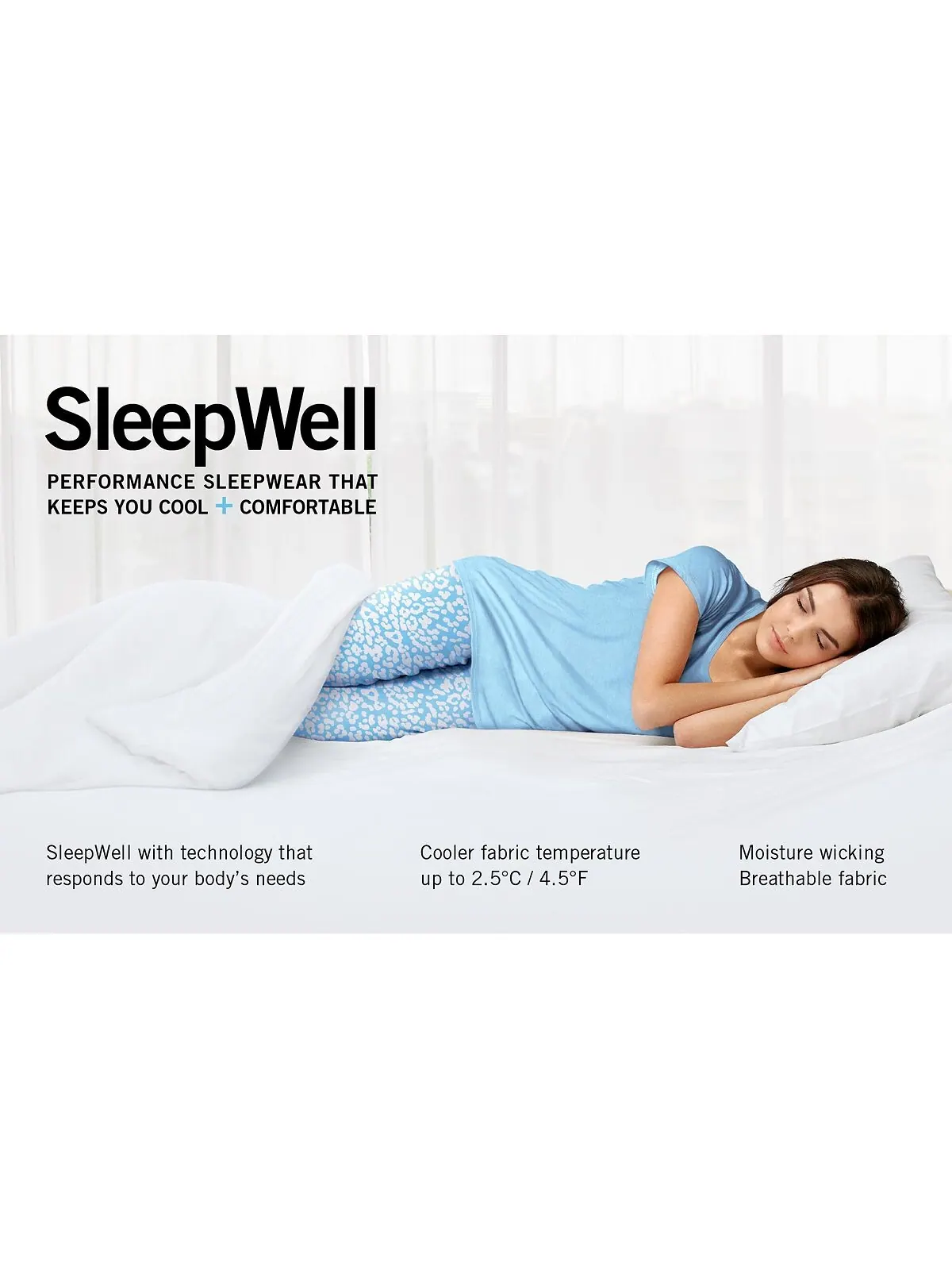 Женские трикотажные пижамные брюки-капри больших размеров с принтом Sleepwell, изготовленные с — изображение 9 из 11, серый