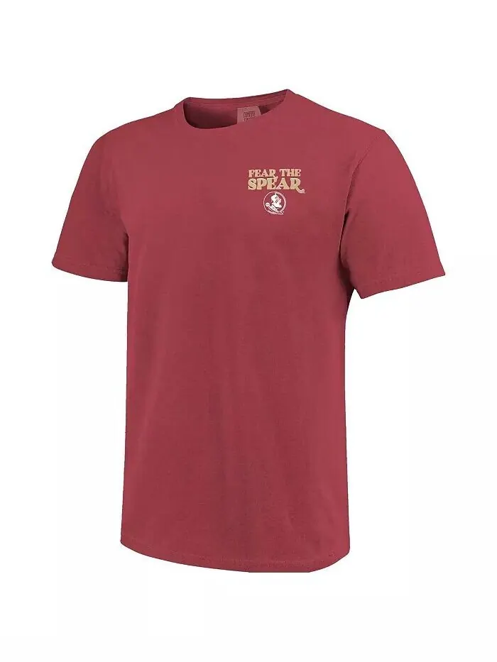Женская футболка Garnet Florida State Seminoles Comfort Colors с клетчатым талисманом Image One — изображение 3 из 3