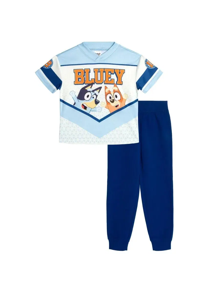 Комплект из футболки и джоггеров с принтом Bluey