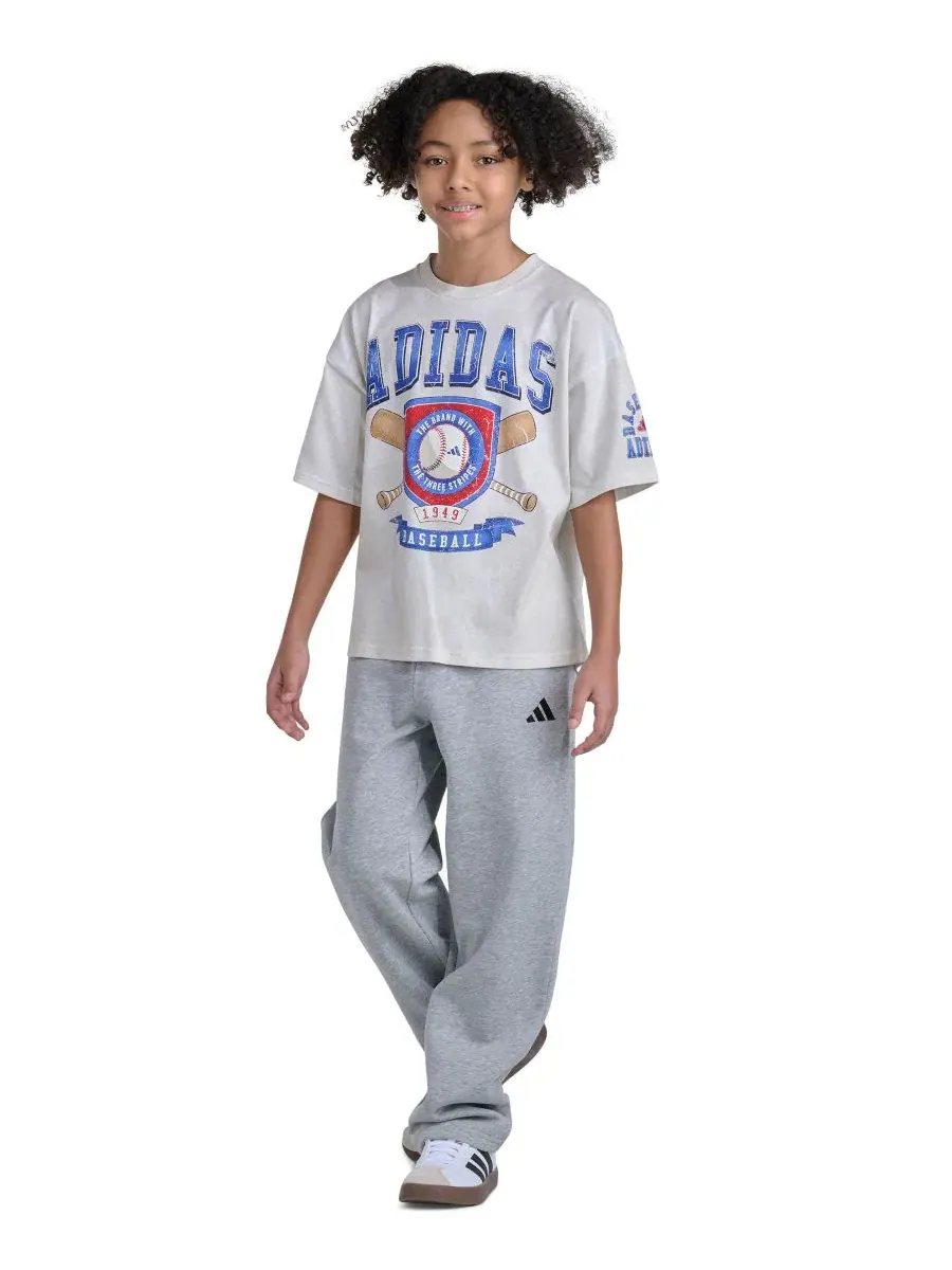 Футболка с коротким рукавом и принтом, модель Baseball T-Shirt adidas — изображение 2 из 4, белый