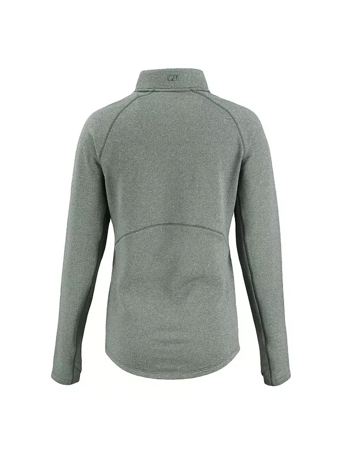 Женская куртка Peshastin Eco Fleece Tri-Blend с регланами и полумолнией — изображение 2 из 3, зеленый