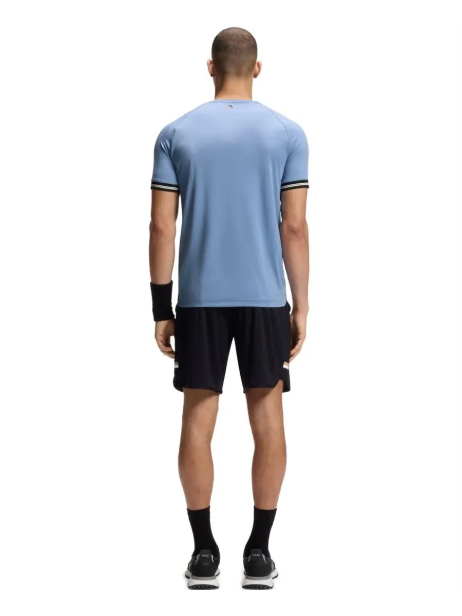 Футболка с принтом мяча для тенниса, Slim Fit Hugo Boss — изображение 3 из 5, синий