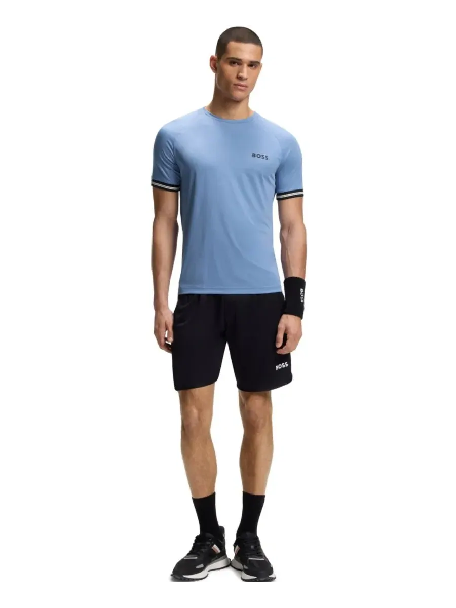 Футболка с принтом мяча для тенниса, Slim Fit Hugo Boss — изображение 4 из 5, синий