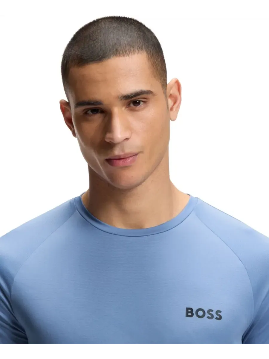 Футболка с принтом мяча для тенниса, Slim Fit Hugo Boss — изображение 5 из 5, синий