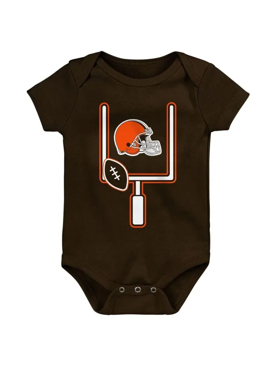 Комплект боди с коротким рукавом с принтом Cleveland Browns Littlest Player Outerstuff — изображение 4 из 4