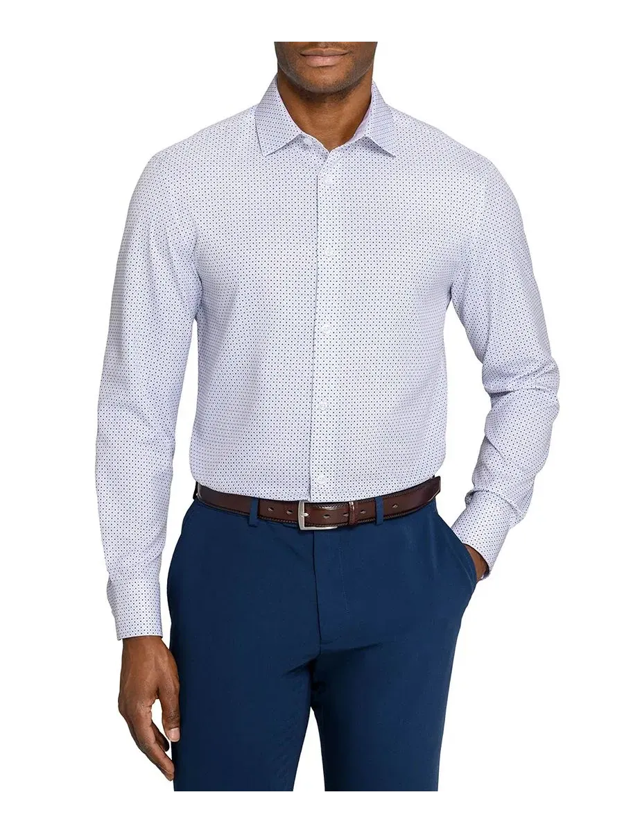 Рубашка для мужчин с воротником-стойкой, slim fit, из стрейч-ткани ConStruct