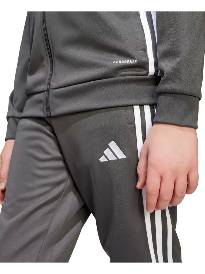 Брюки для тренировок Tiro 25 Essentials для мальчиков старшего возраста adidas — изображение 2 из 6, серый белый