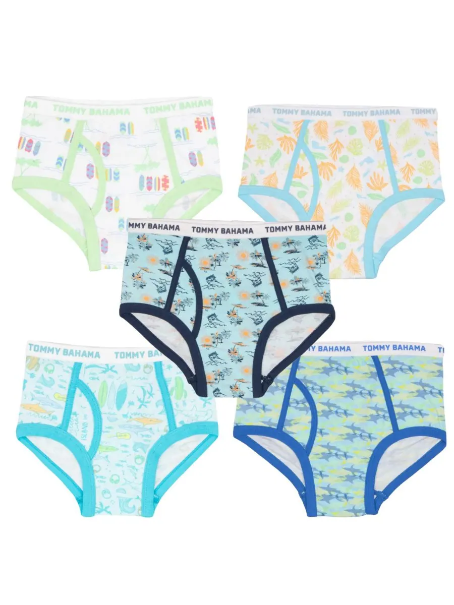 Комплект из 5 хлопковых трусов для мальчиков Tommy Bahama