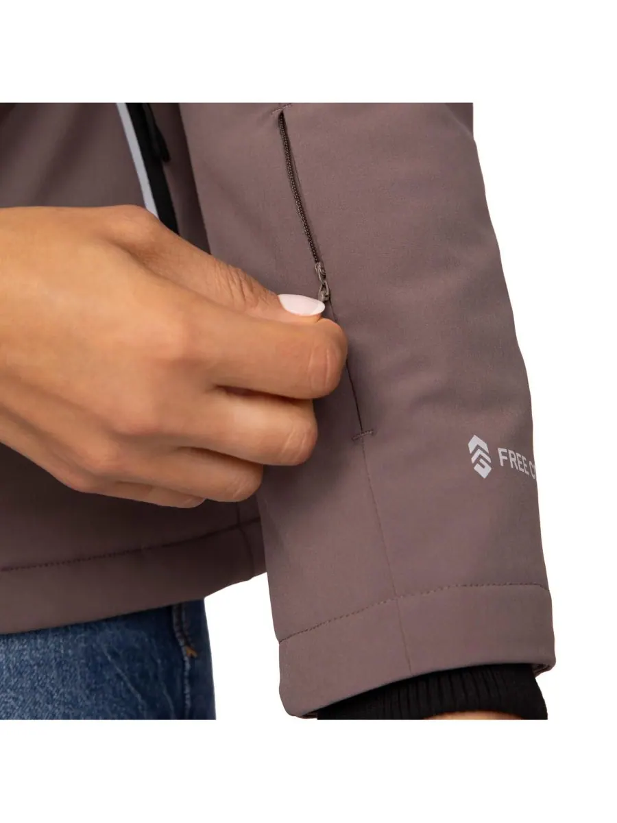 Женская куртка FreeCycle Thermo Super Softshell II Free Country — изображение 6 из 7, бежевый