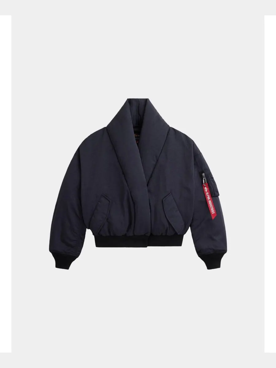 Женская куртка-пилот с воротником-шалью, размер W Alpha Industries — изображение 2 из 3, черный