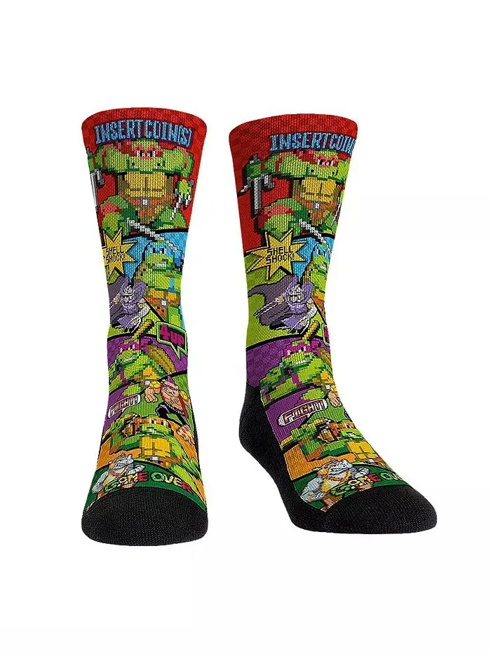 Мужские и женские носки Черепашки-ниндзя Game Time Crew Socks Rock 'Em — изображение 1 из 1