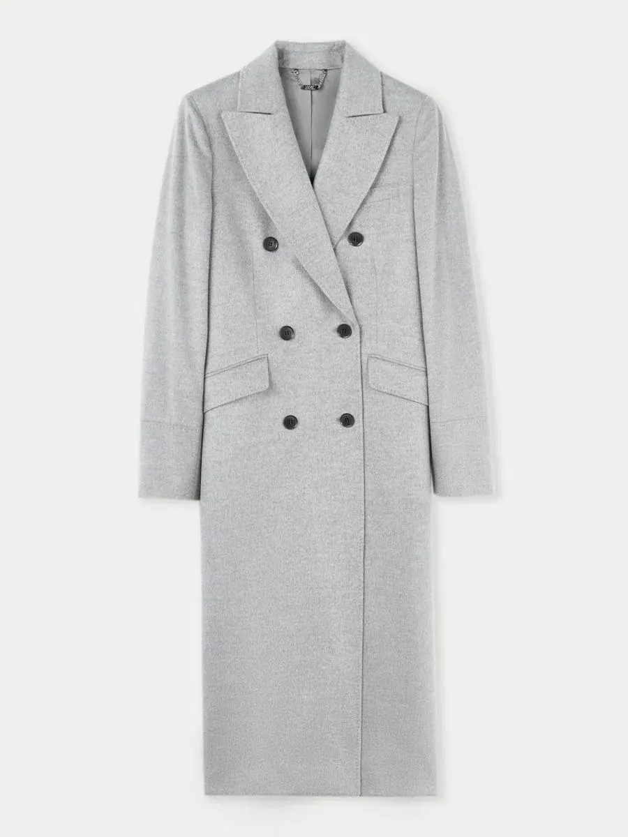 Женское длинное пальто из кашемира с заостренными лацками Gobi Cashmere