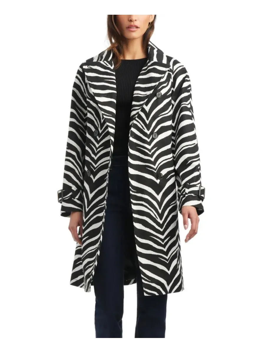 Классический женский двубортный тренч Kate spade new york, Zebra — изображение 3 из 5
