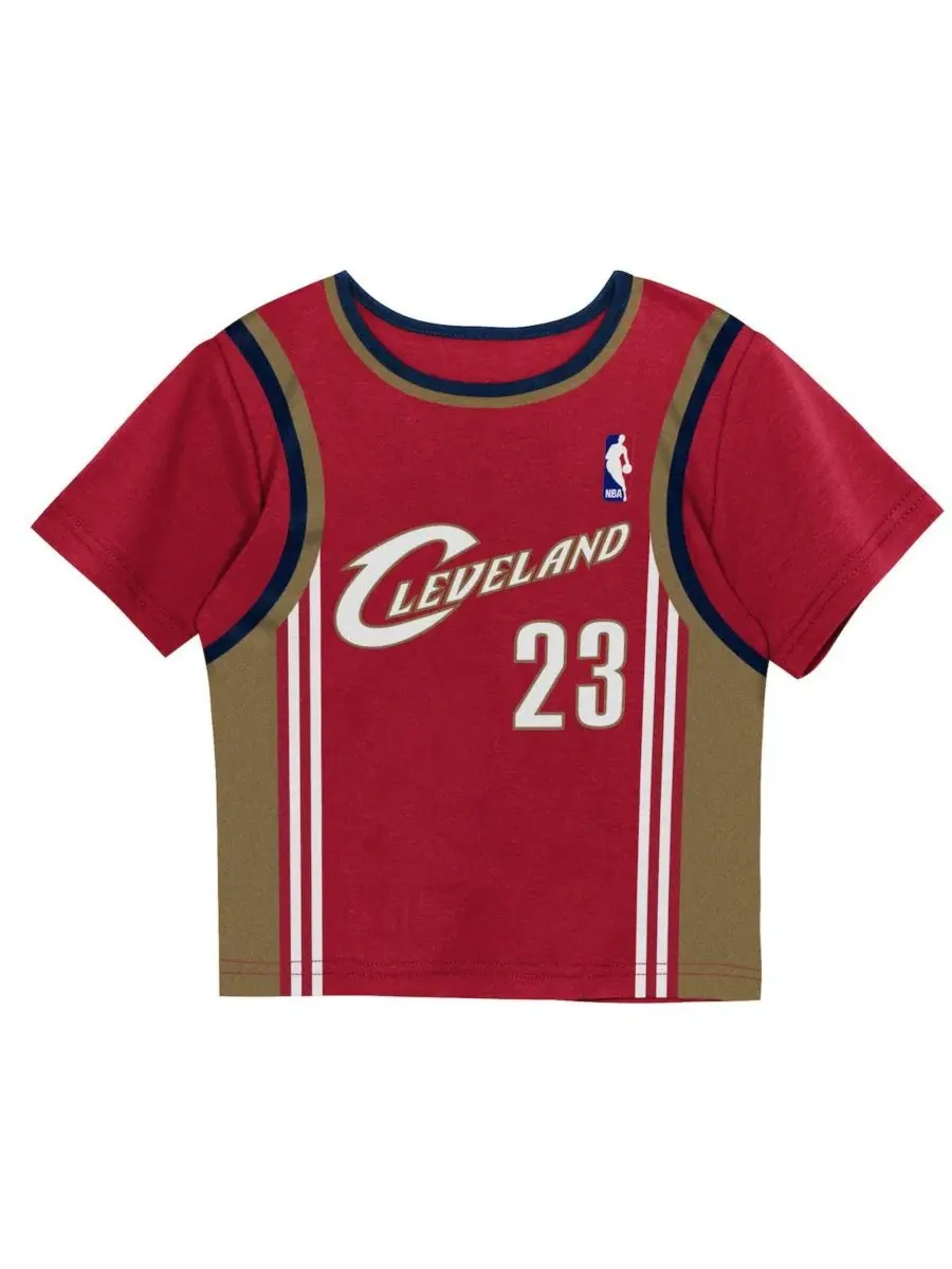 Комплект из футболки и шорт с принтом LeBron James Wine Cleveland Cavaliers Play by Place Mitchell — изображение 5 из 5