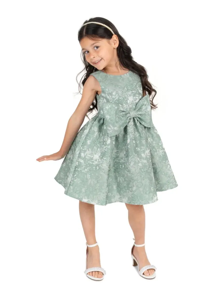 Платье с крупным бантом Brocade Bodice Rare Editions