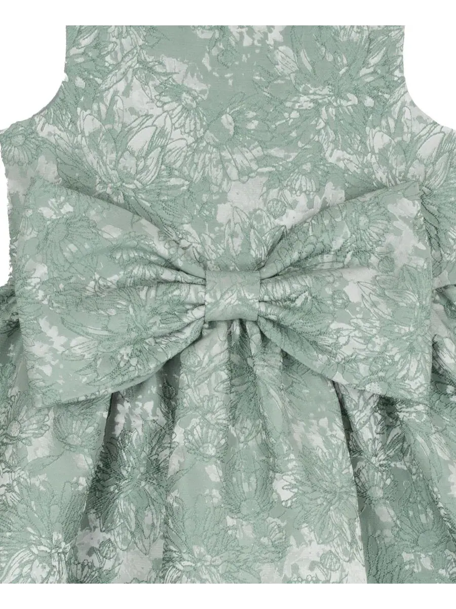 Платье с крупным бантом Brocade Bodice Rare Editions — изображение 6 из 7, шалфейный