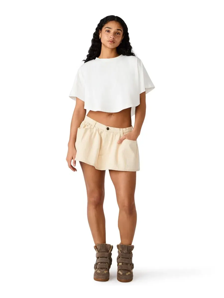 Топ женский с коротким рукавом Callum Knit Steve Madden — изображение 2 из 6, белый
