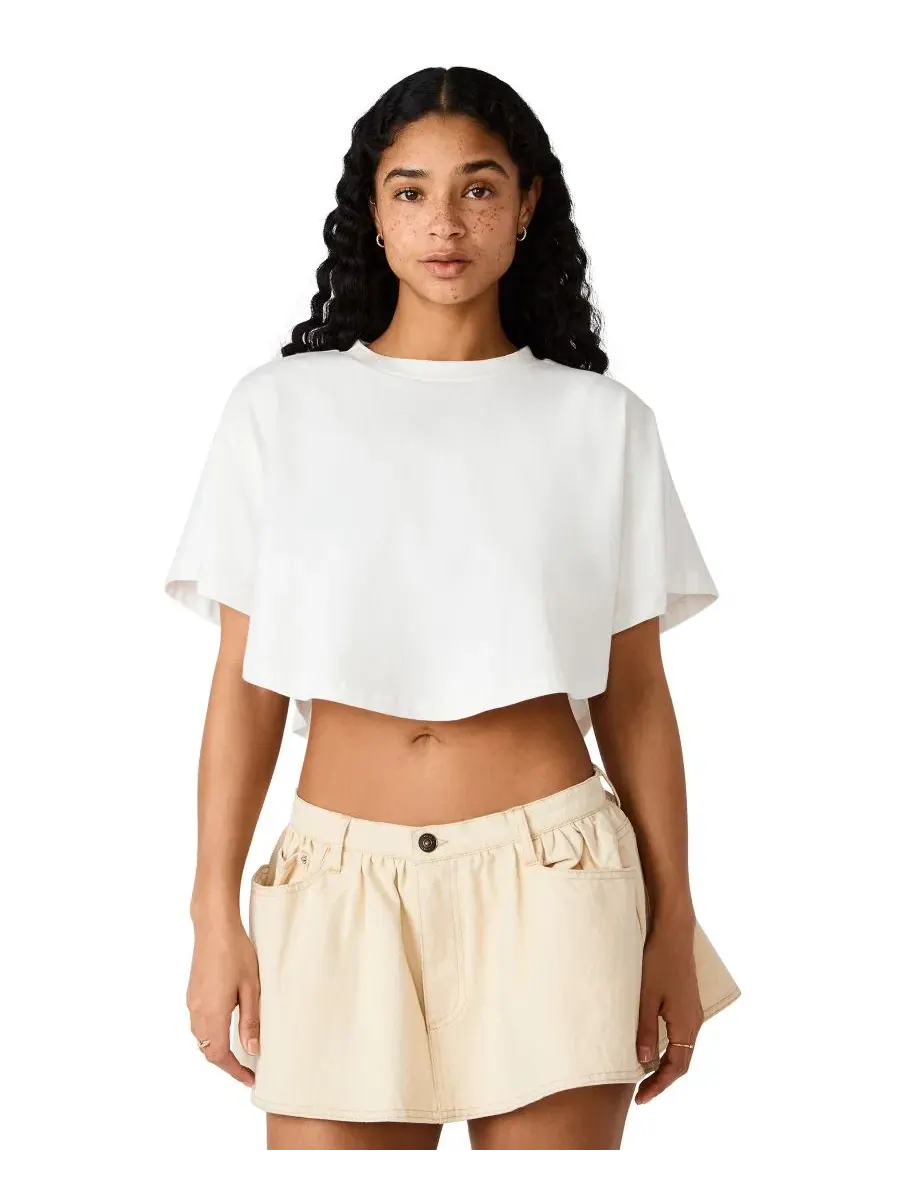Топ женский с коротким рукавом Callum Knit Steve Madden — изображение 4 из 6, белый