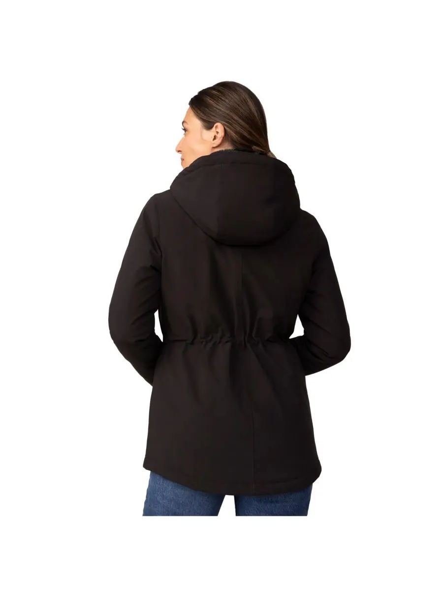 Женская термокуртка из мягкого материала Thermo Super Softshell на молнии Free Country — изображение 2 из 4, черный