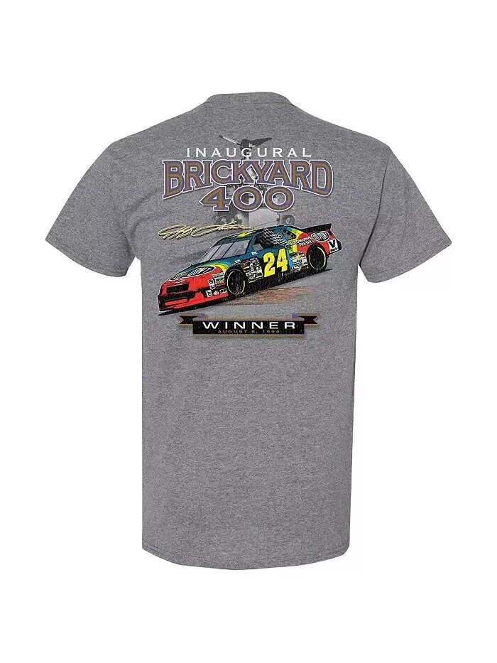 Мужская футболка цвета древесного угля с Хизером Джеффа Гордона 1994 Indy Brickyard 400 Winner — изображение 3 из 3