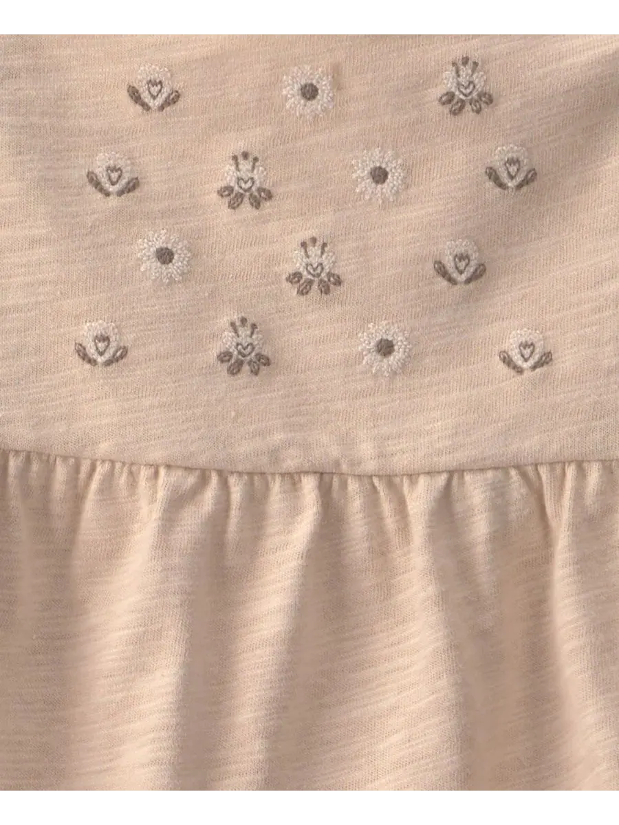Комплект из топа и брюк с цветочным принтом, Floral Top and Pant Carter's — изображение 2 из 4, бежевый