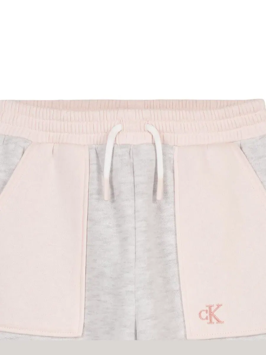 Комплект из худи и джоггеров с цветовыми блоками Calvin Klein — изображение 8 из 9, розовый/серый