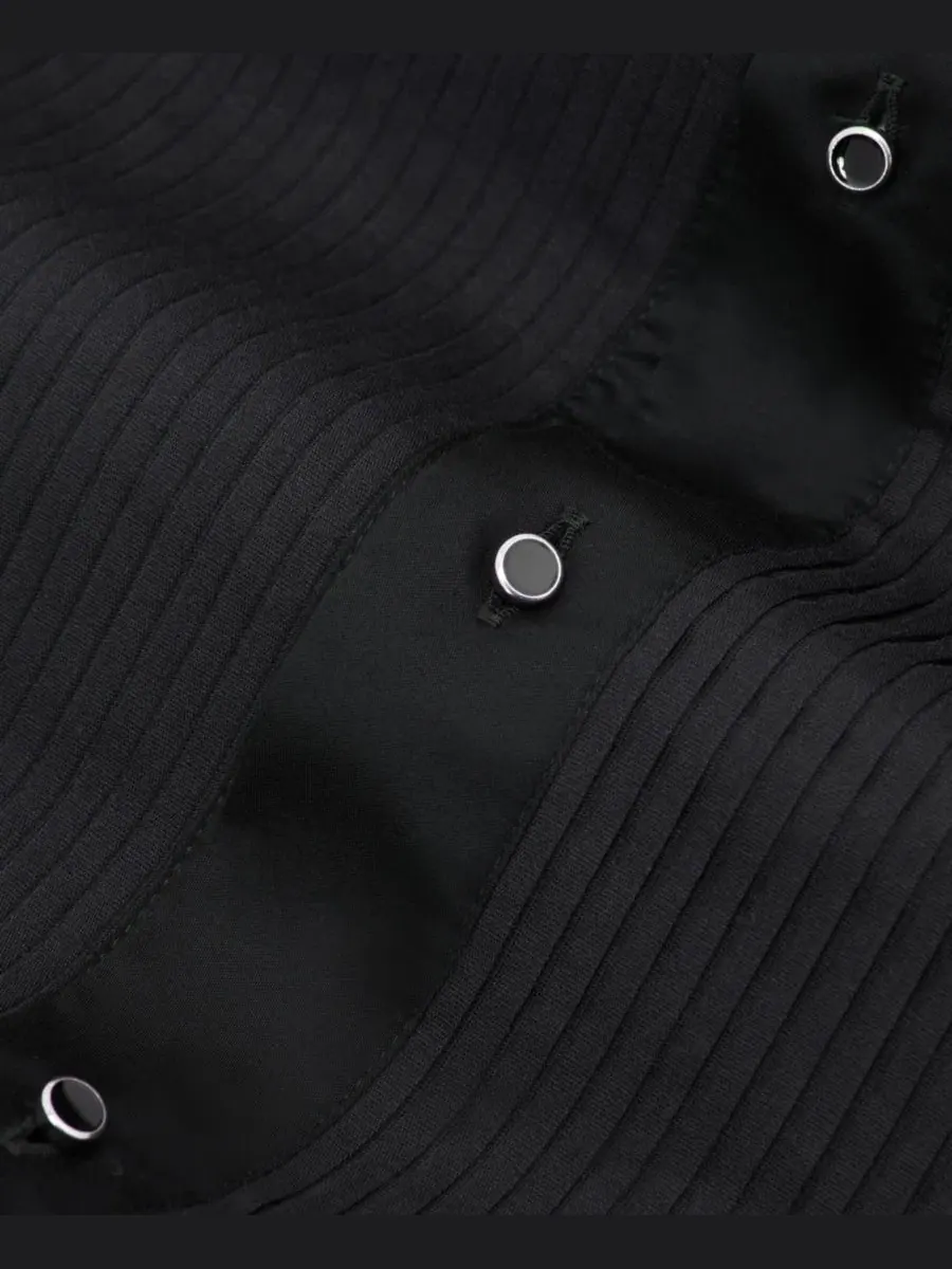 Мужская рубашка Marcel Slim Fit из хлопка REISS — изображение 2 из 4, черный