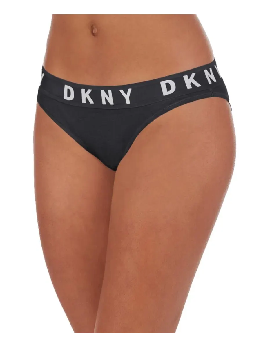 Комплект трусов-бикини с заниженной посадкой DKNY — изображение 2 из 6, черный белый